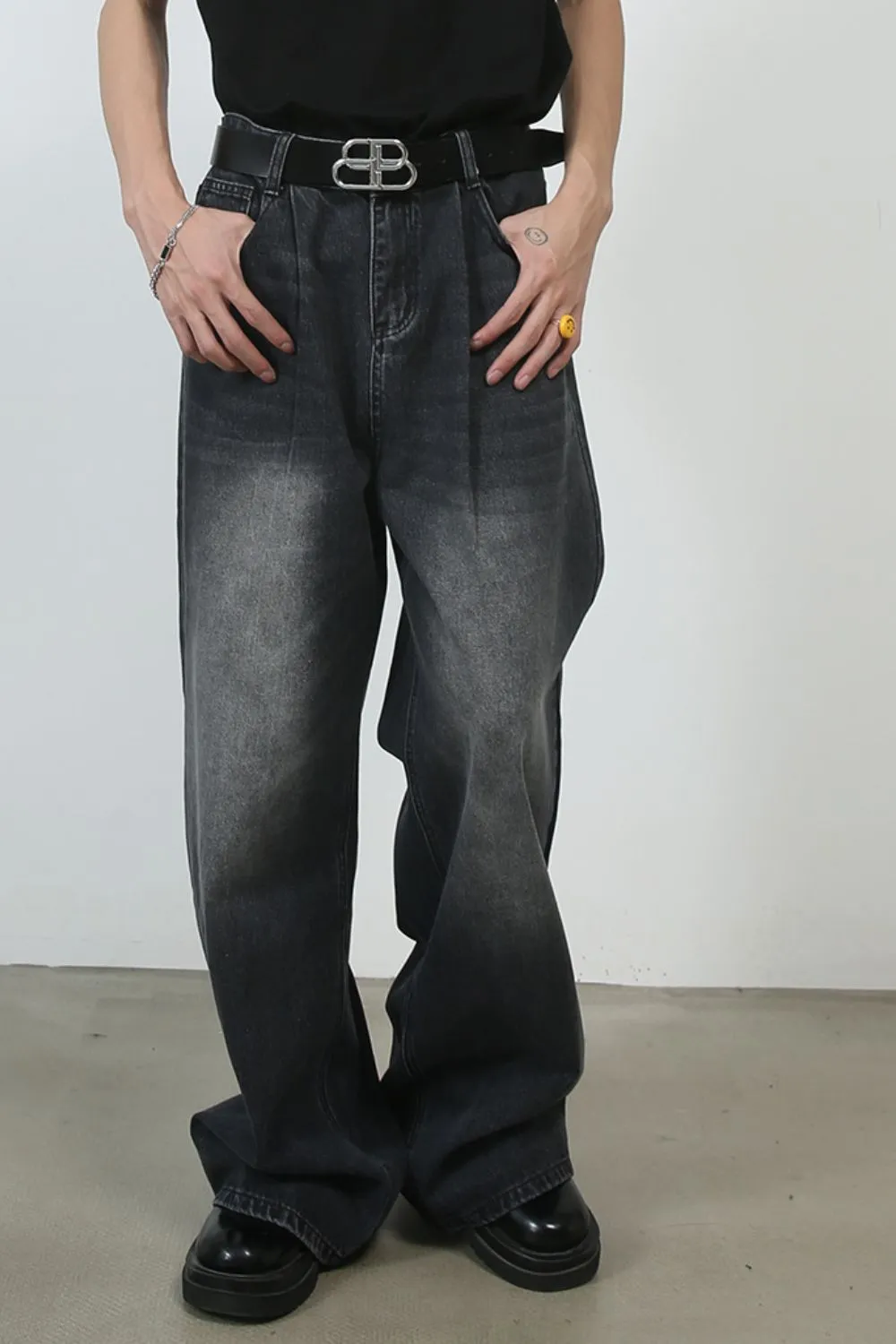 Men's Wide Leg Jeans, image 2