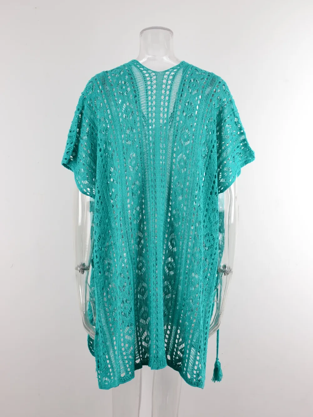 Cutout V-Neck Cover-Up with Tassel, image 13
