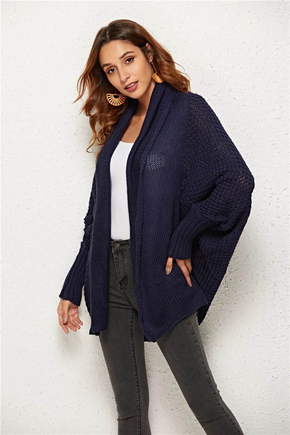 Open Front Batwing Sleeve Cardigan, image 30