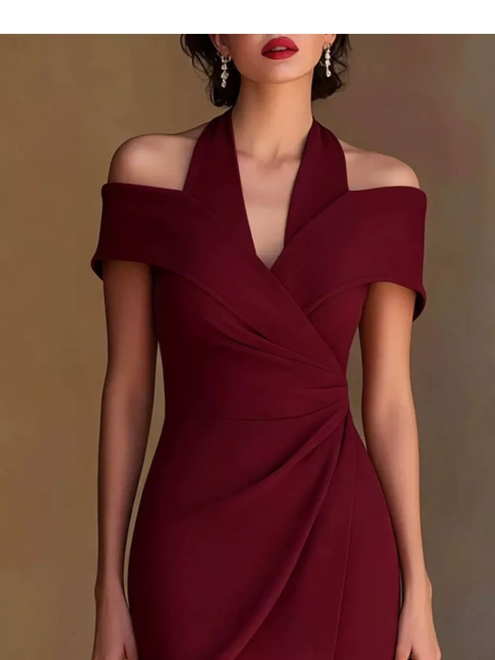 Cold Shoulder Halter Neck Midi Dress, image 13