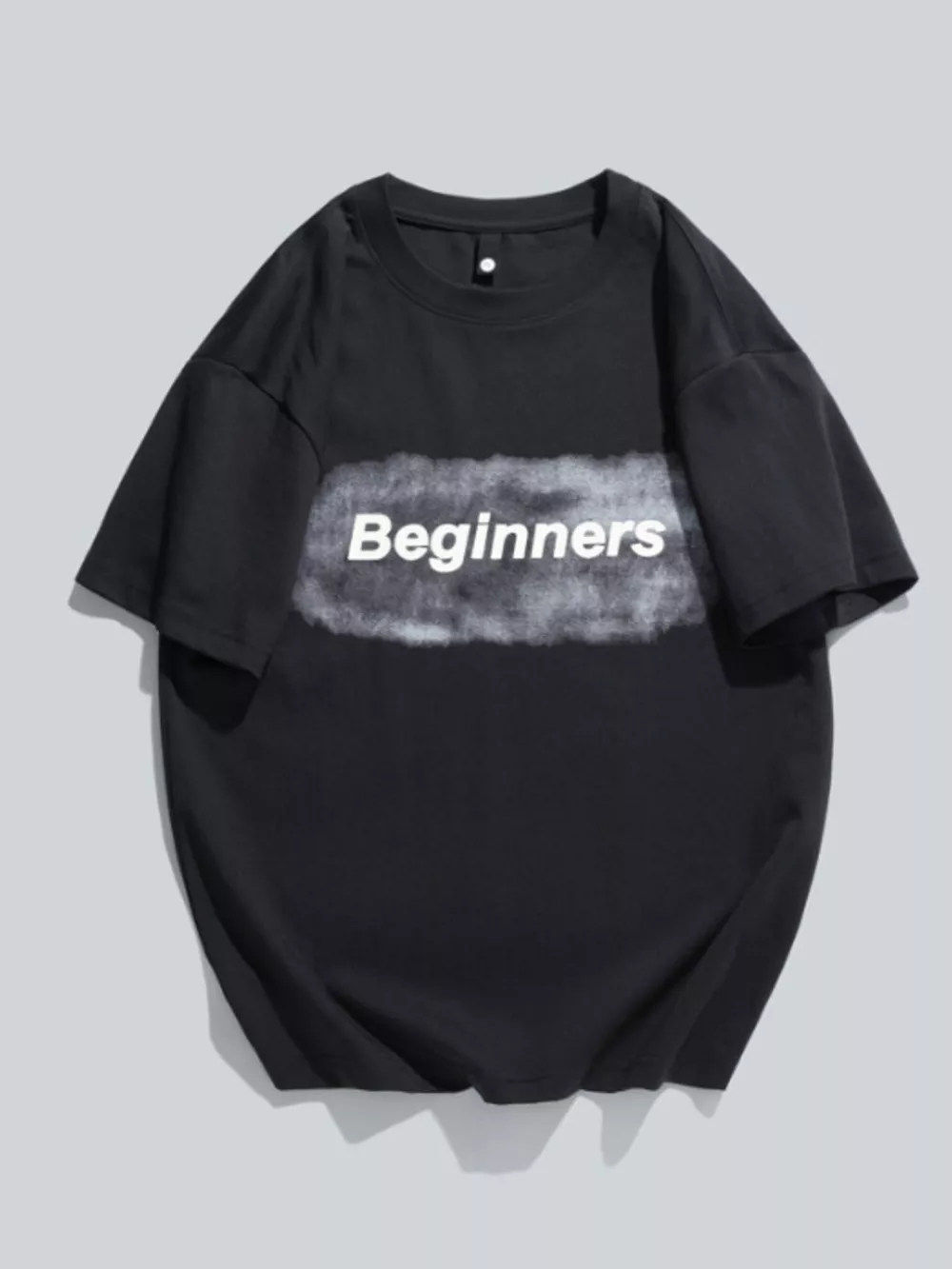Men's Plus Size Letter Round Neck Short Sleeve T-Shirt