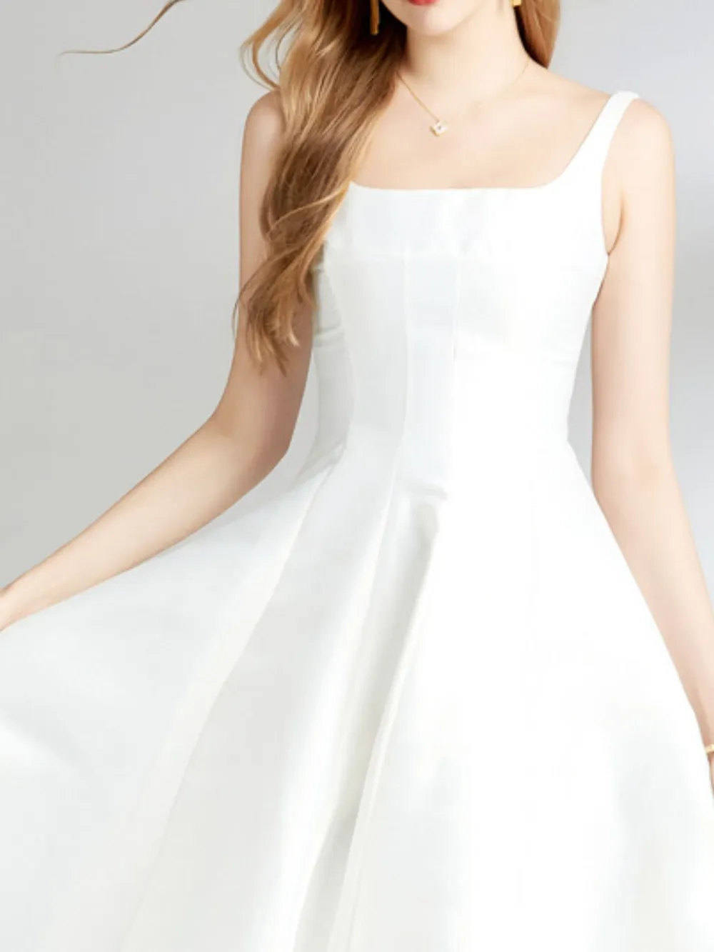 A-Line Silhouette Midi Sleeveless Dress, image 10