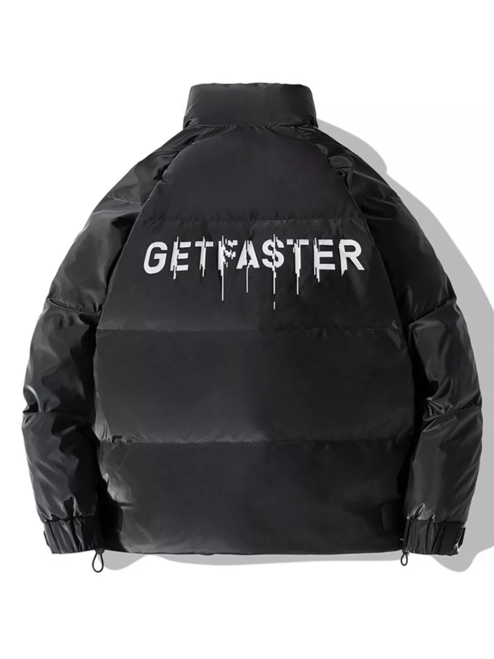 Men's Plus Size Striped Padded Puffer Jacket, image 3