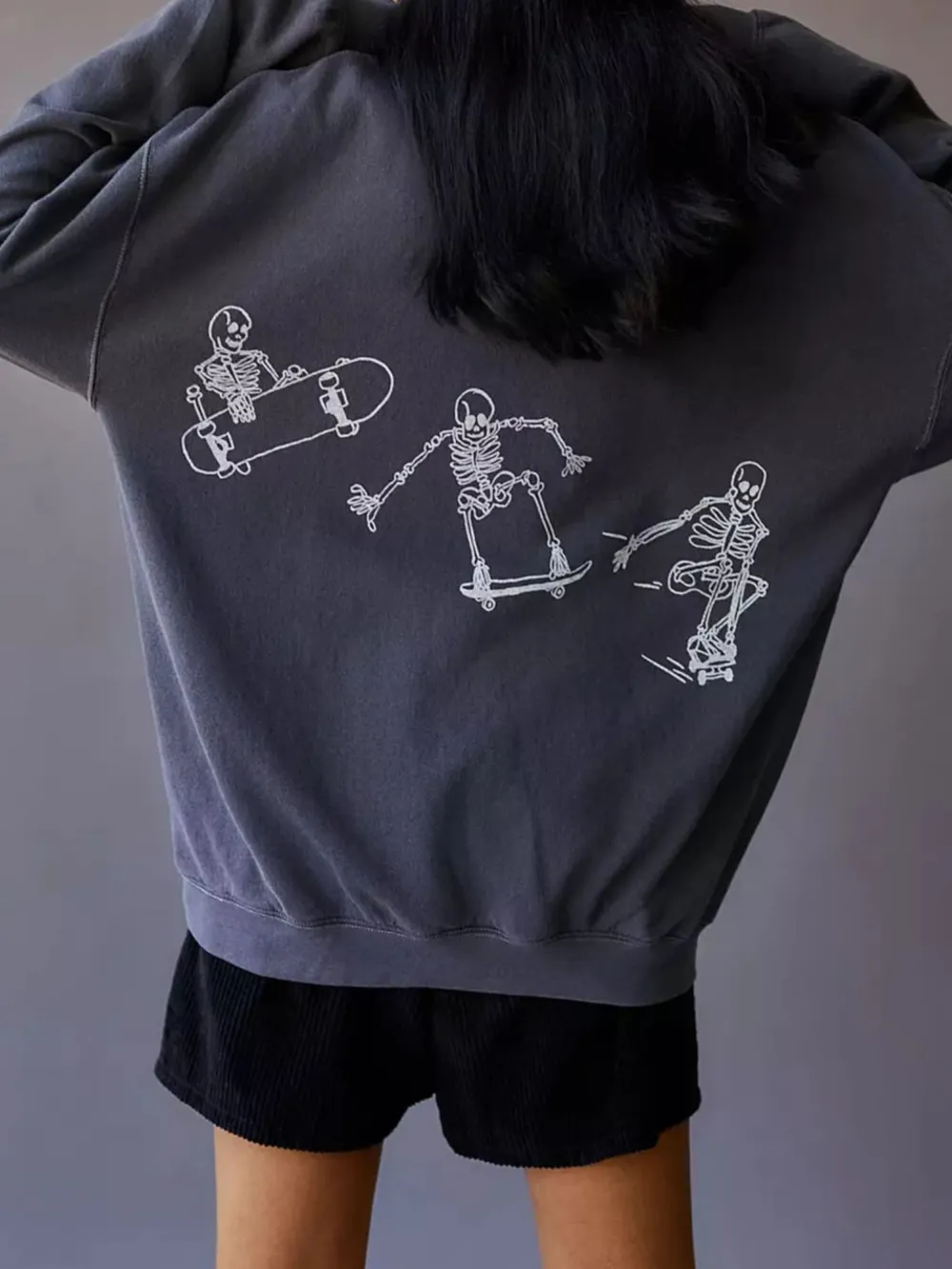 Skeleton Graphic Oversized Sweatshirt, image 4