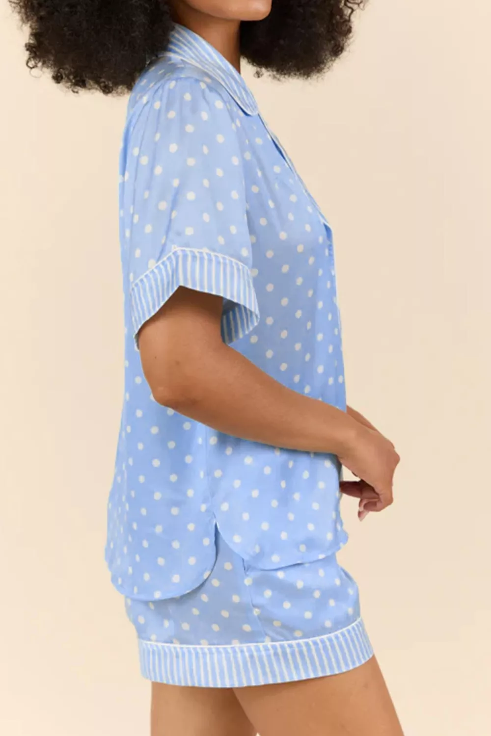 Dotted Print Soft Short Pajama Set, image 3