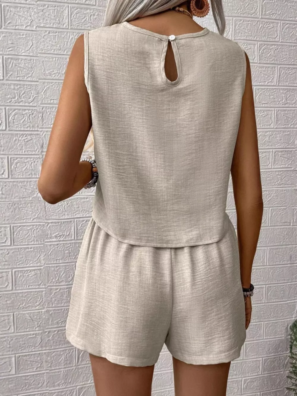 Sleeveless Top and Shorts Casual Set, image 4