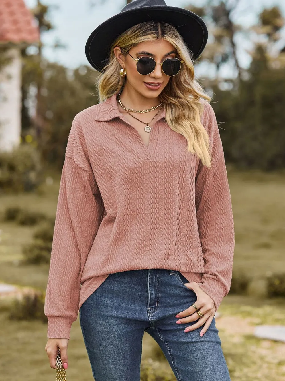 Johnny Collar Long Sleeve Top, image 20