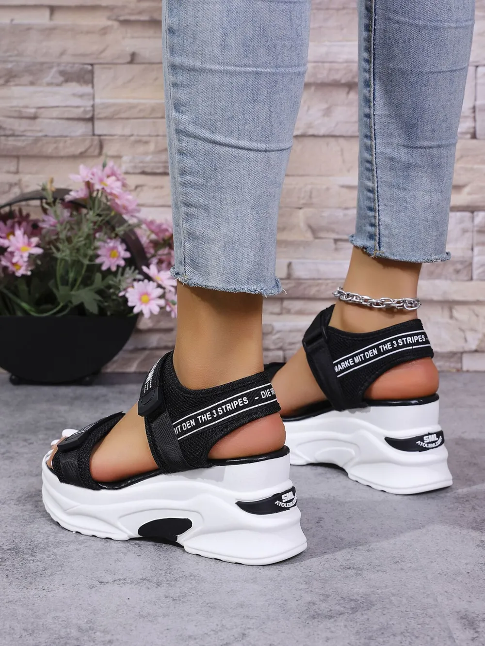 Open Toe Wedge Sandals, image 4