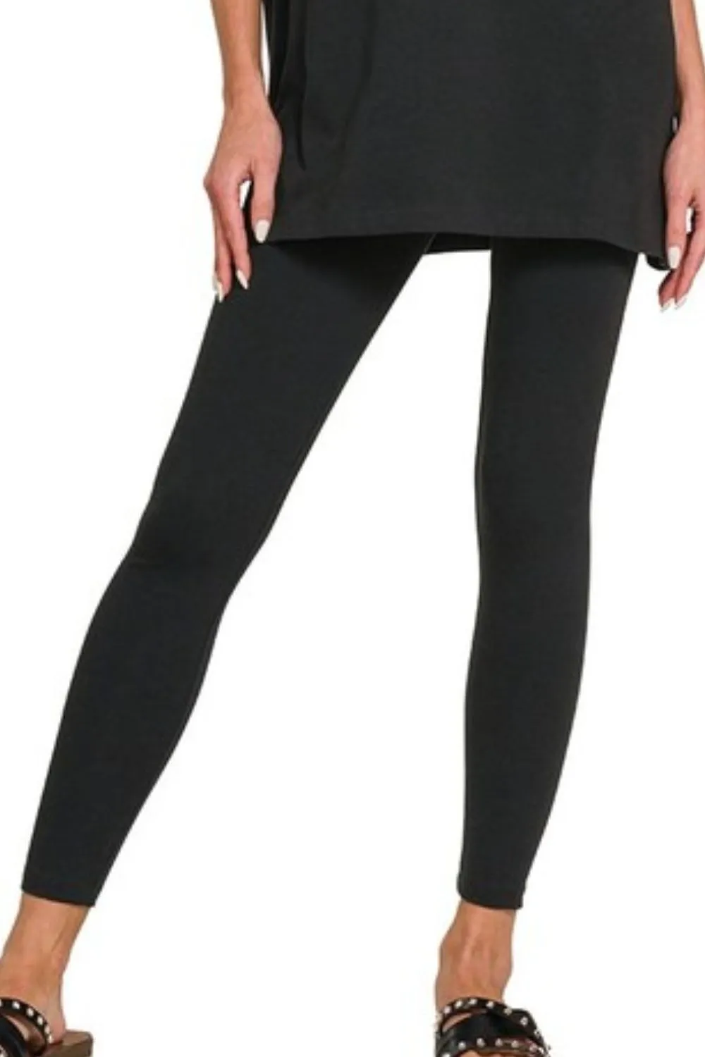 Cotton Round Neck Top & Legging Set, image 3