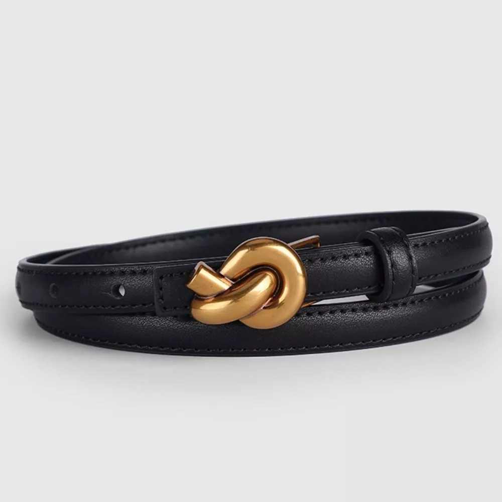 Knot Buckle Skinny Belt, image 2