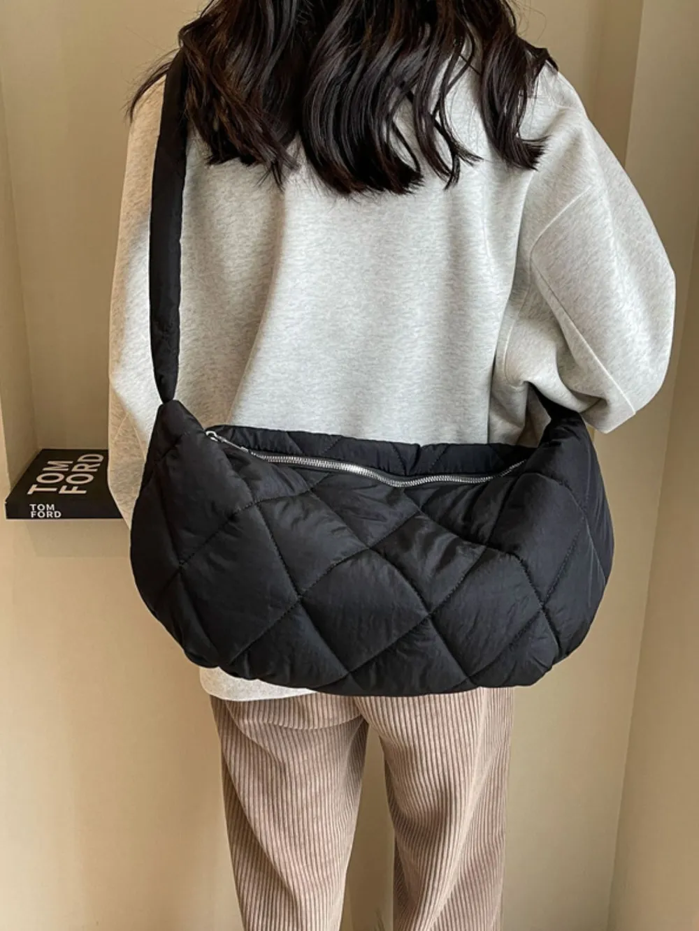 Quilted Polyester Crossbody Bag, image 11