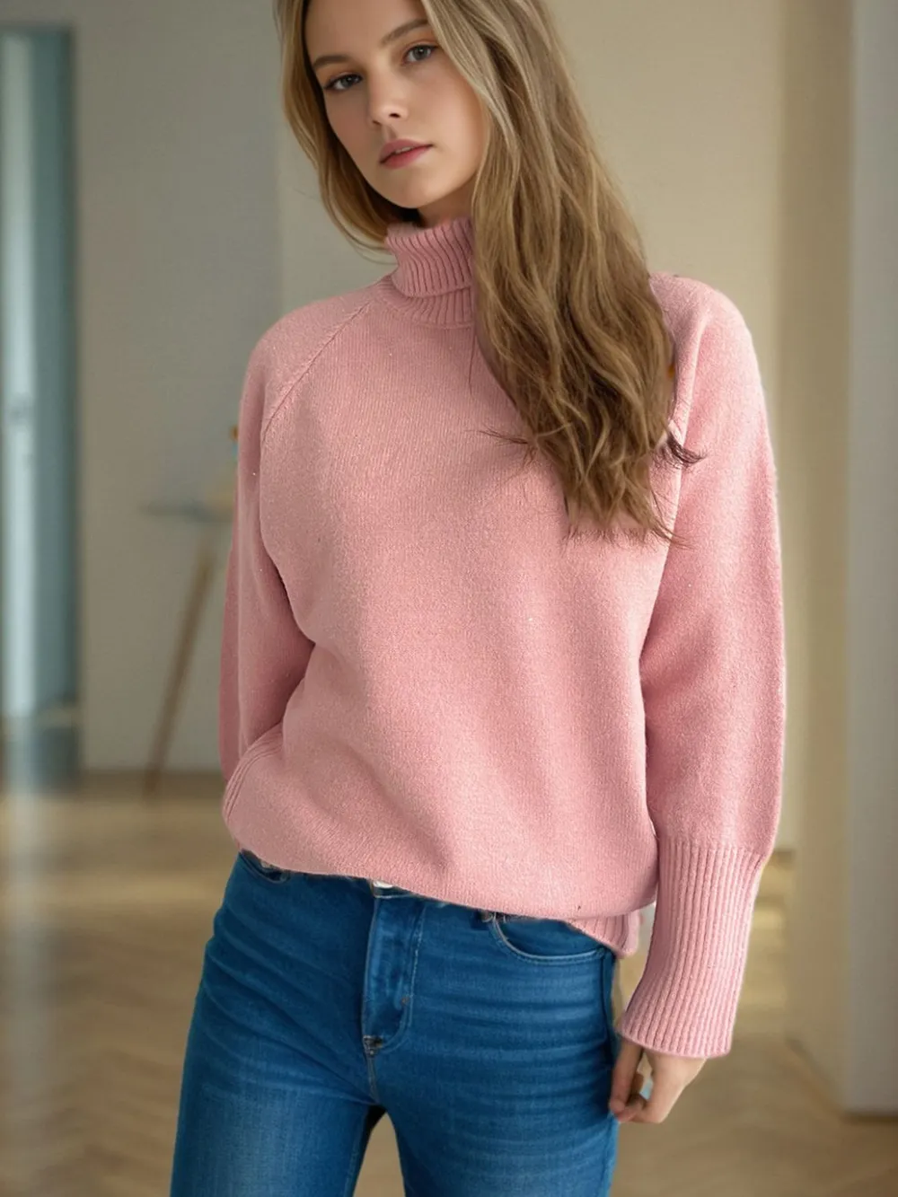 Turtleneck Raglan Sleeve Sweater, image 18