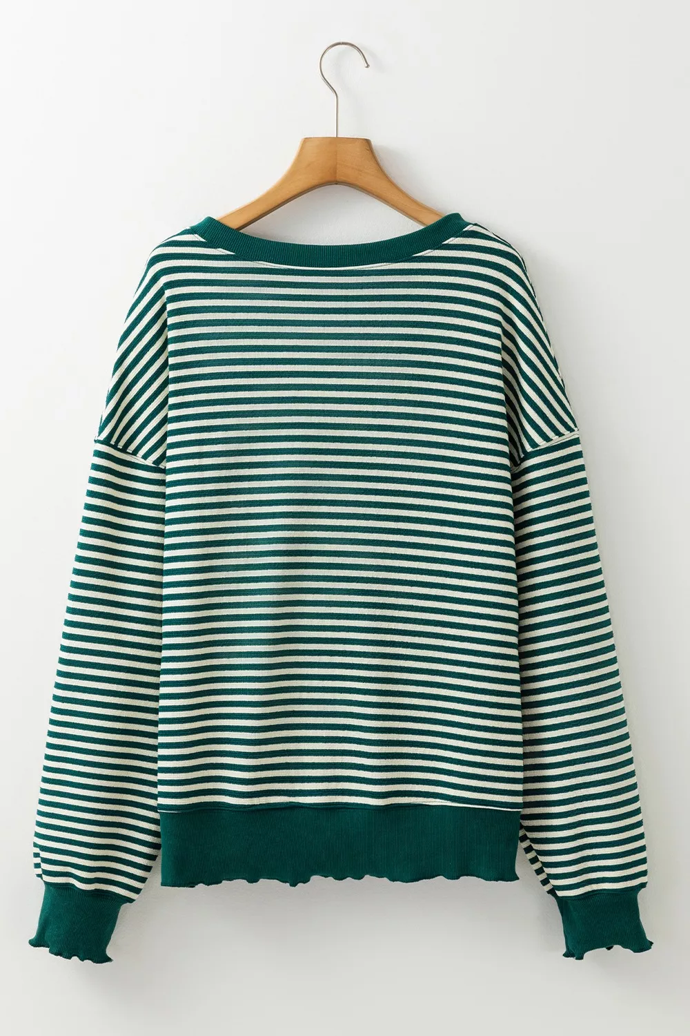 Striped Santa Round Neck Christmas Sweatshirt, image 3