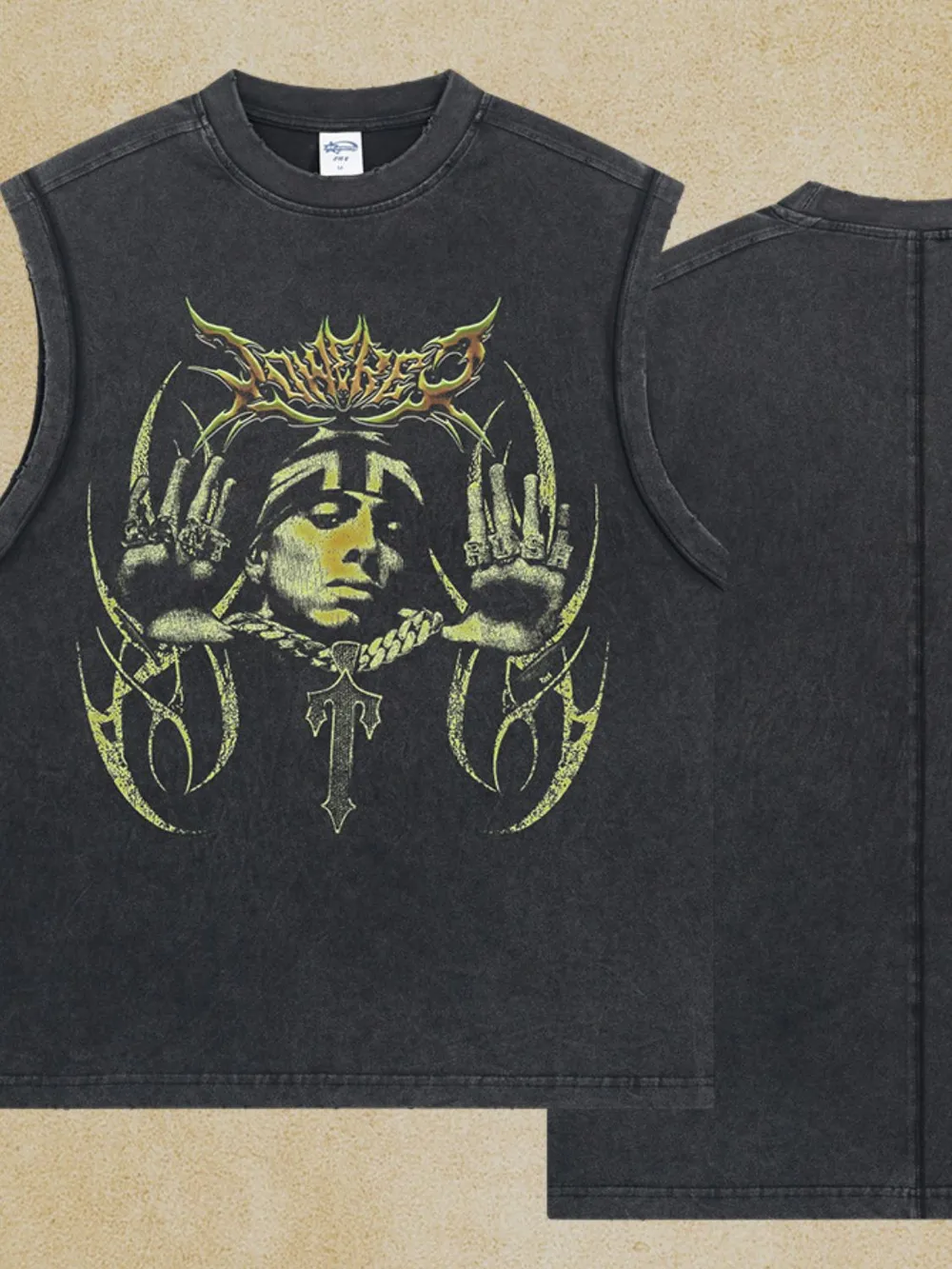 Men's Graphic Round Neck Tank, image 4