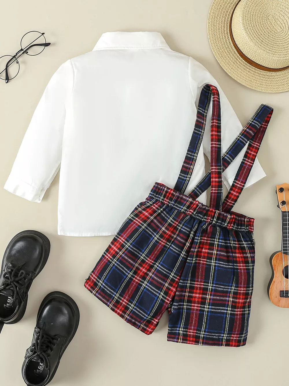 Children's Button Up Long Sleeve Shirt and Suspender Set, image 5