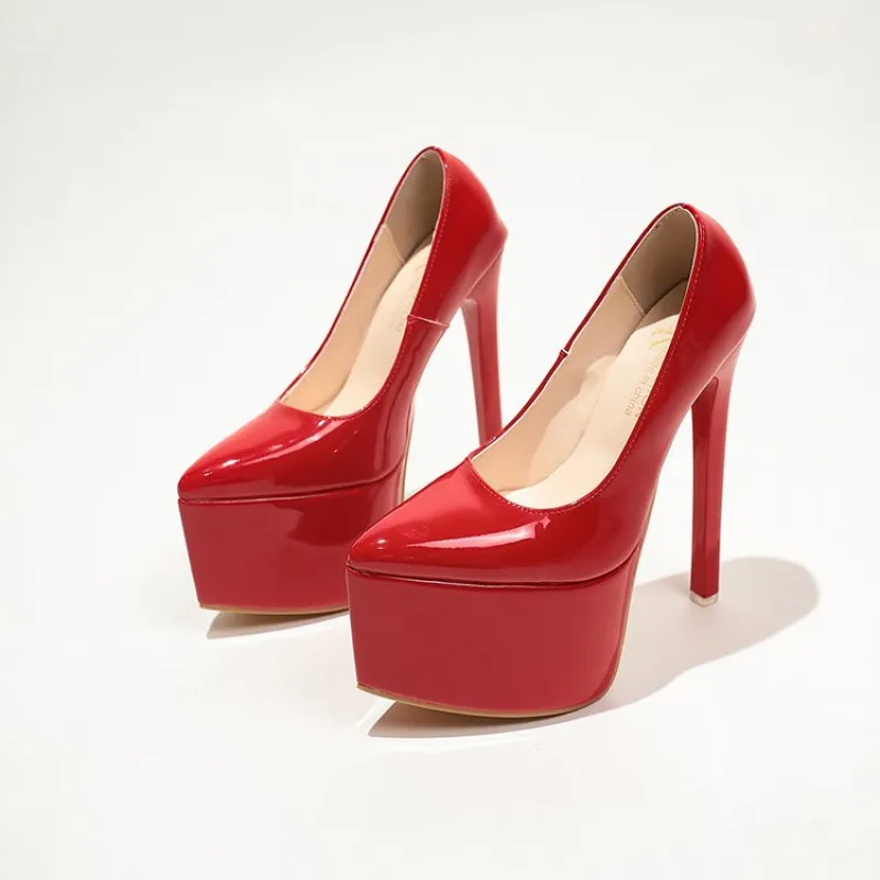 Point Toe Platform Stiletto Pumps, image 7