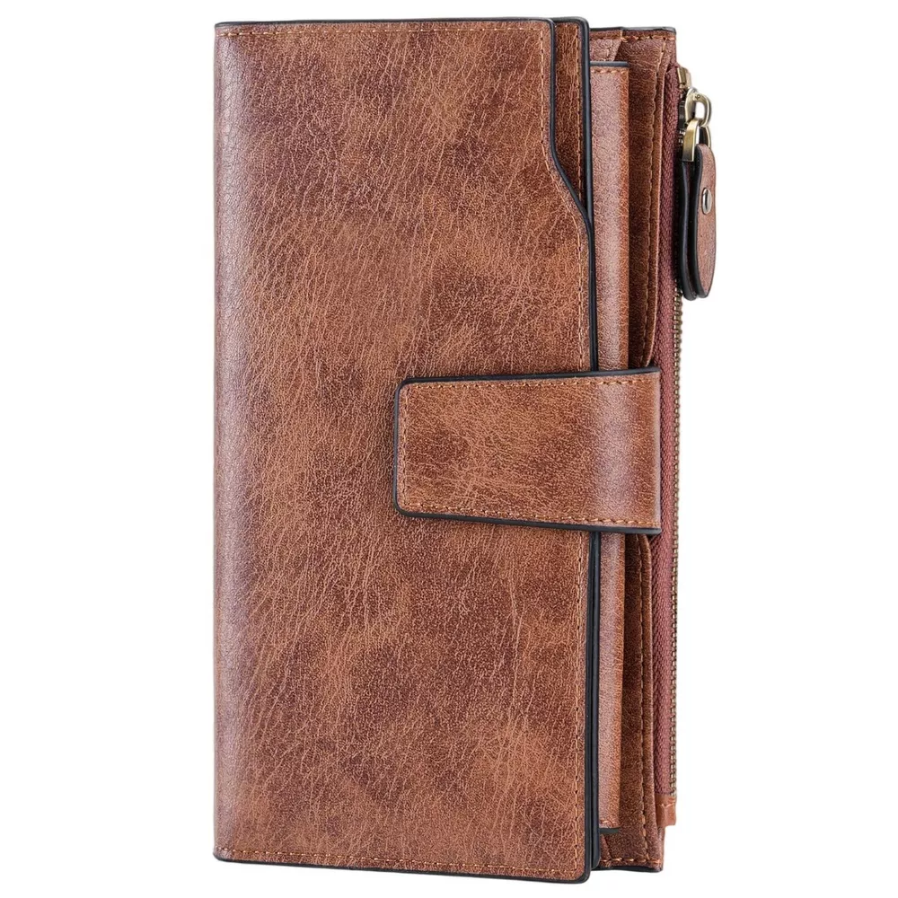 Vintage Style Long Leather Wallet, image 2