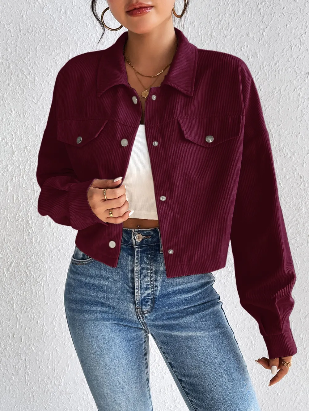 Snap Down Long Sleeve Jacket, image 8