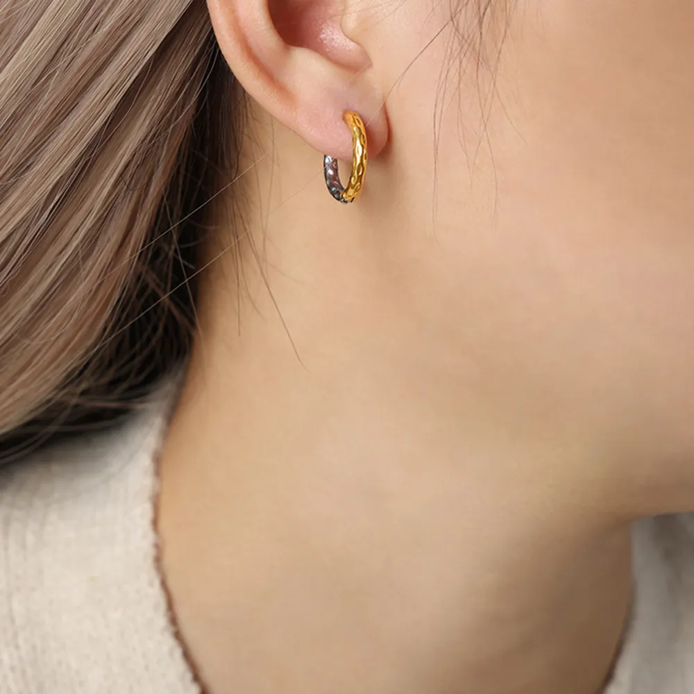 18K Gold-Plated Huggie Earrings, image 4