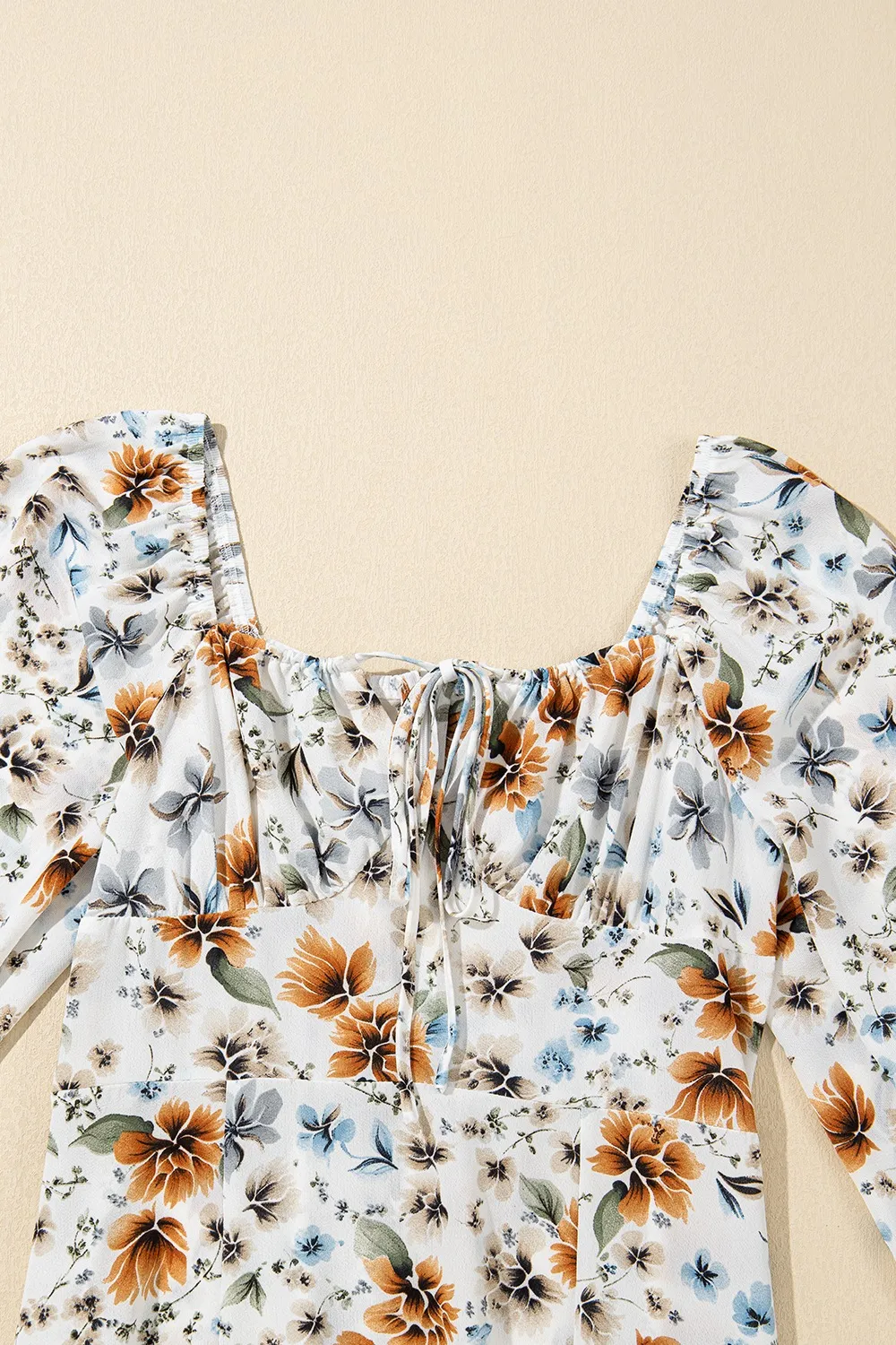 Floral Print Flounce Sleeve Midi Dress, image 13