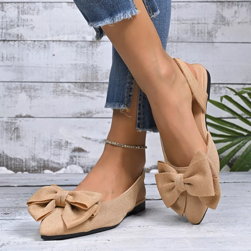 Bow Point Toe Slingback Sandals, image 6