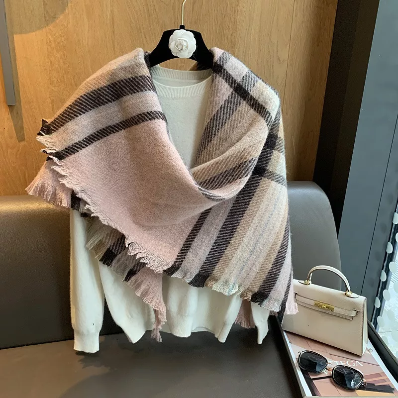 Raw Hem Plaid Scarf, image 8