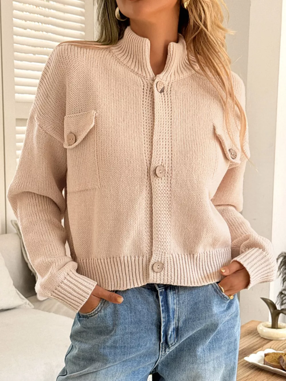 Button-Down Knit Cardigan, image 6