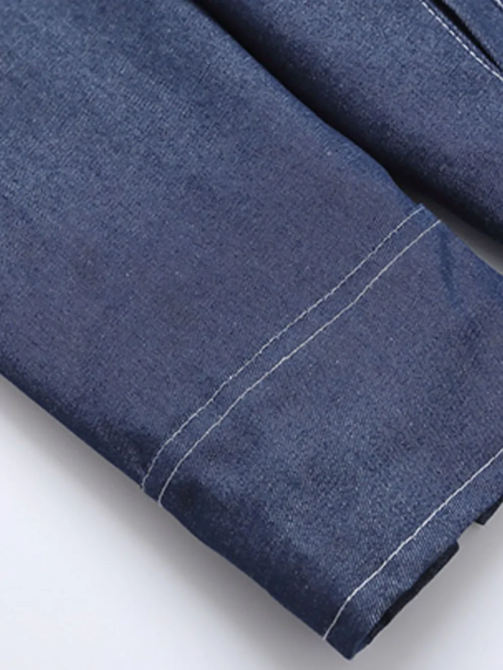 Men's Snap Down Long Sleeve Denim Jacket, image 8