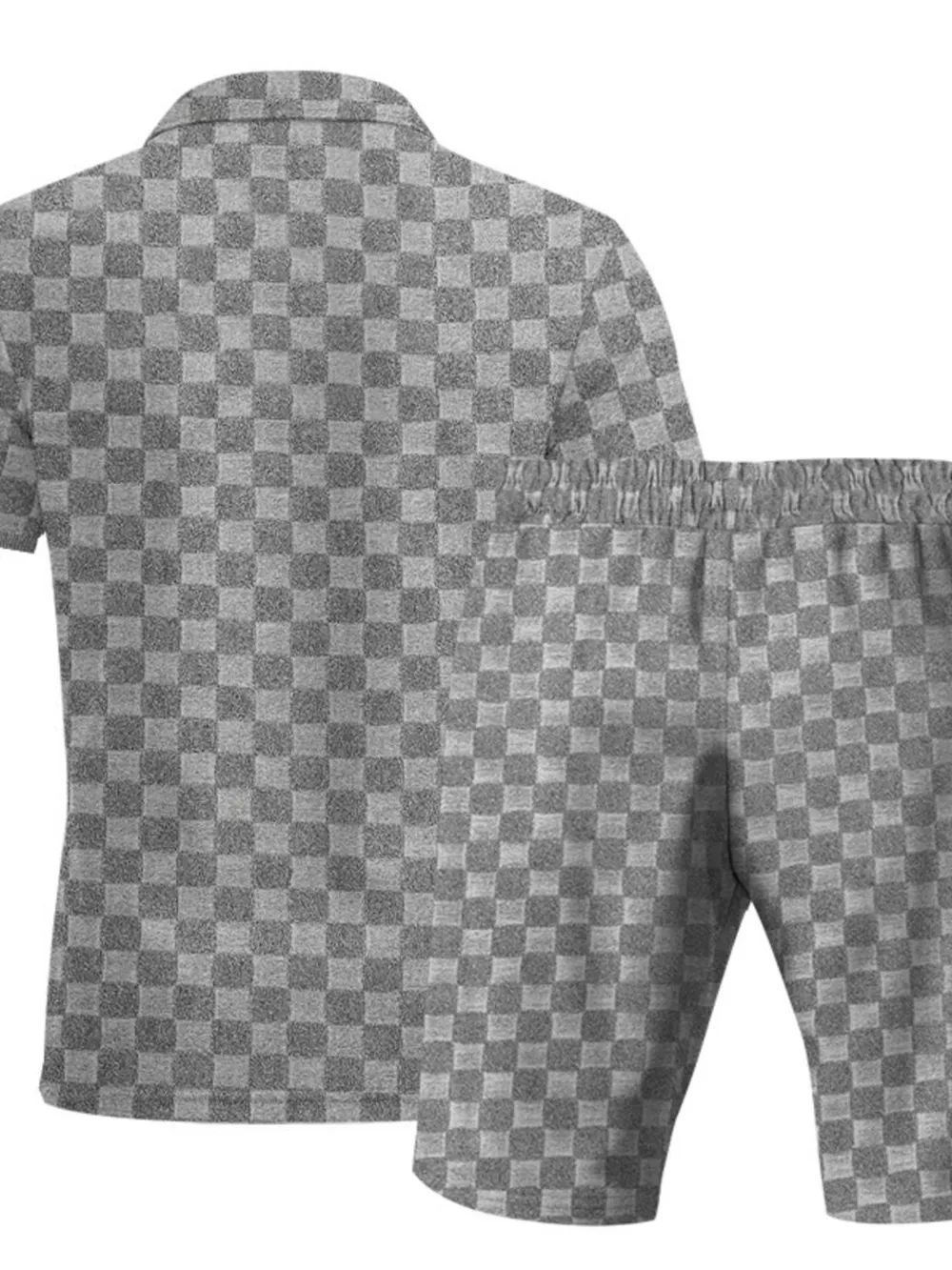 Men's Full Size Quarter Zip Short Sleeve Top and Shorts Set Plus Size, image 8