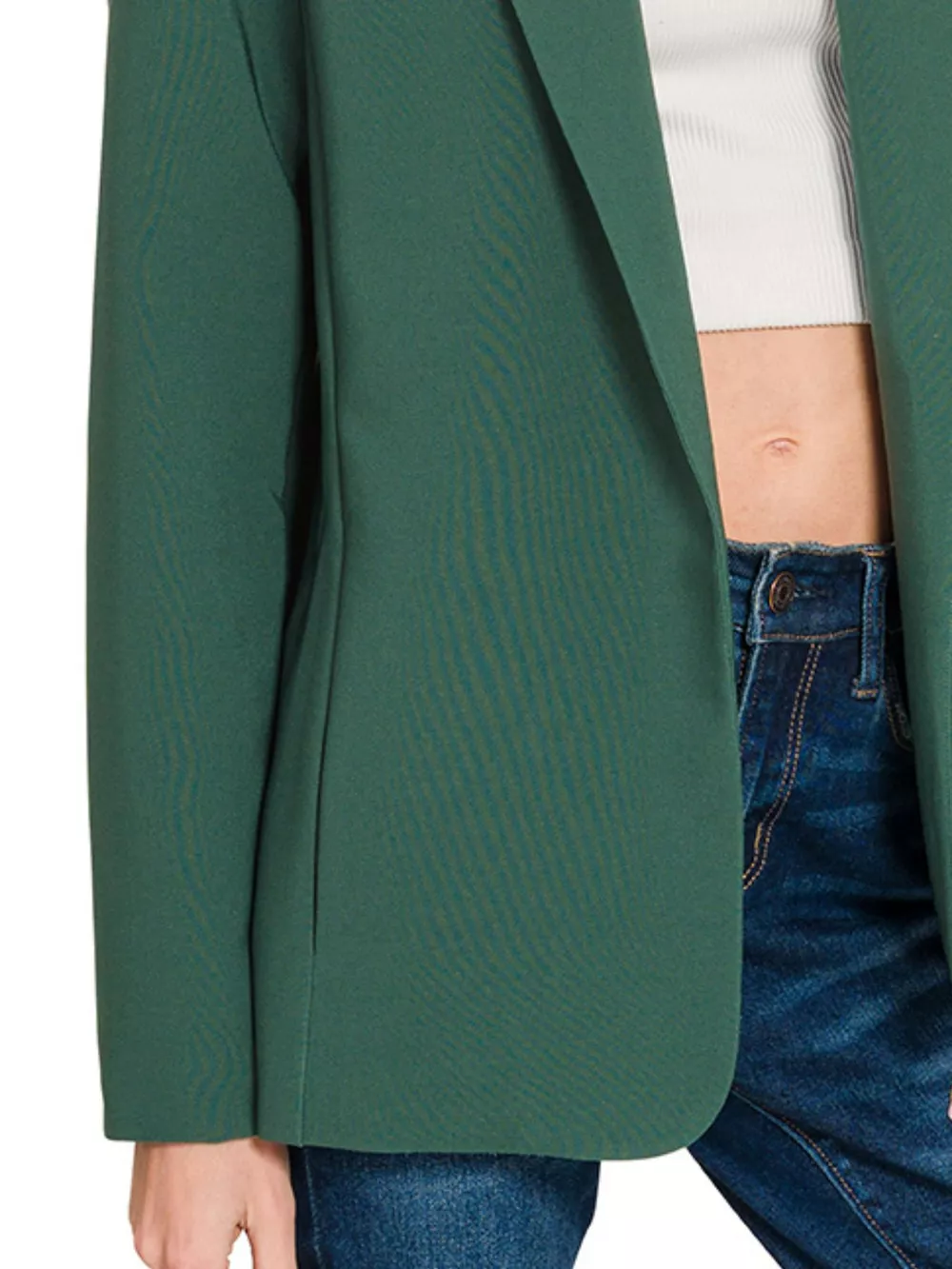 Woven Long Sleeve Blazer With Lining, image 3