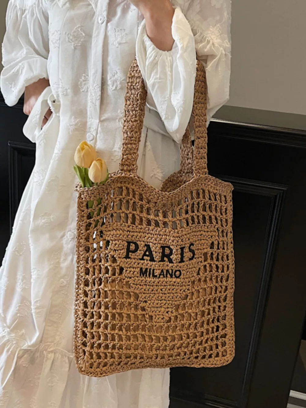Crochet Knit Shoulder Bag, image 7