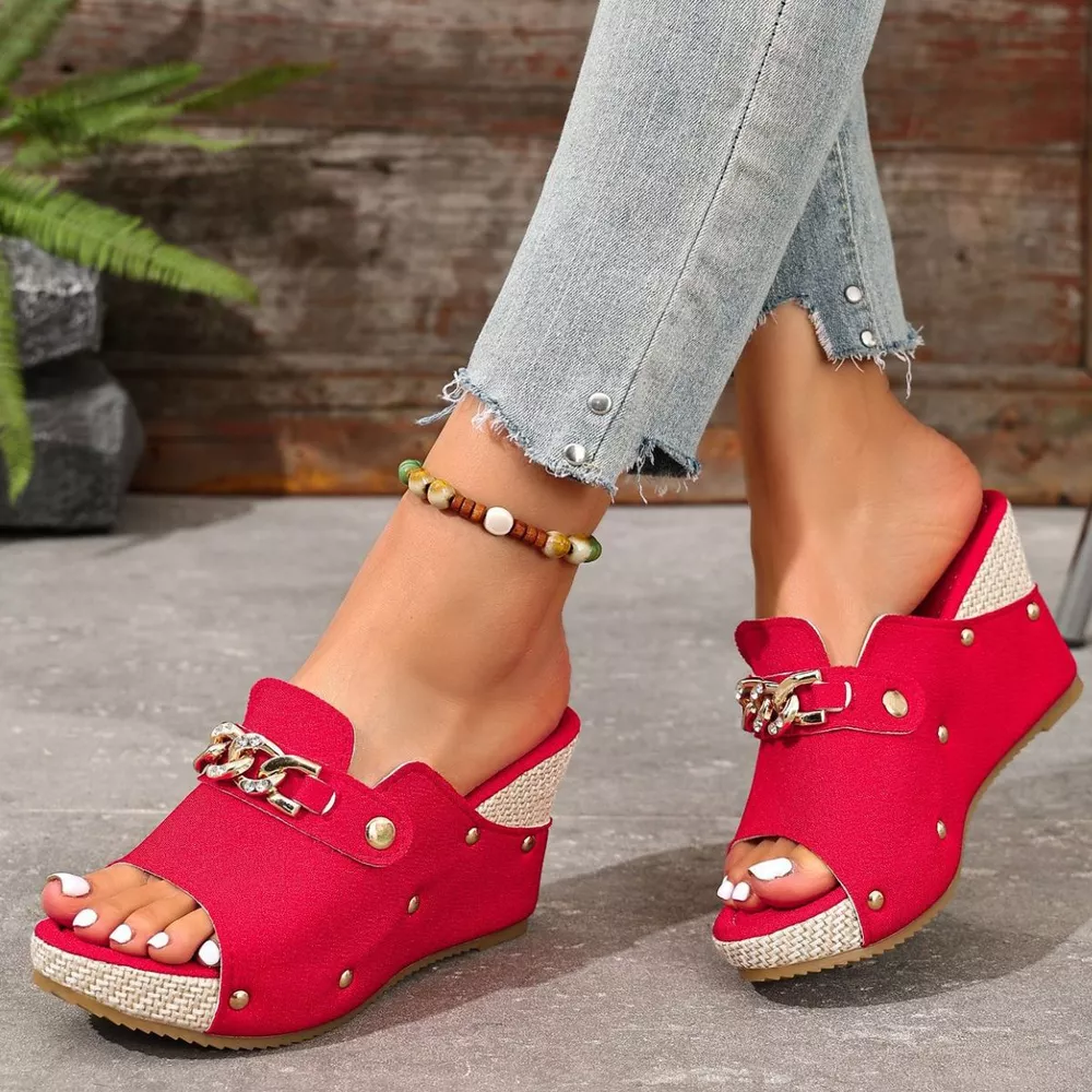 Open Toe Wedge Sandals, image 9