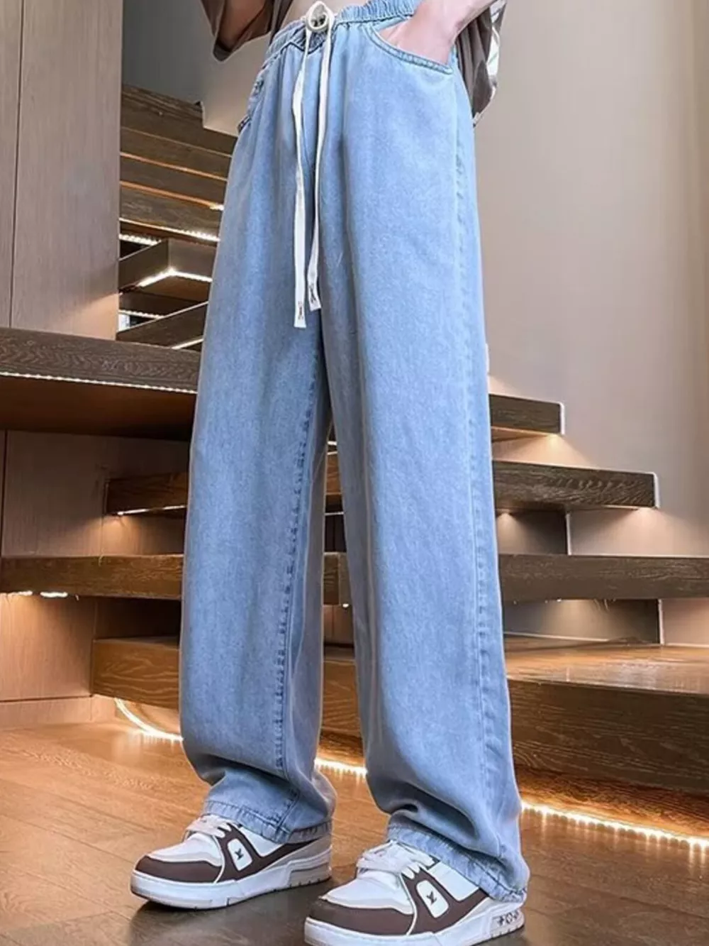 Men's Full Size Wash Loose Fit Jeans Plus Size, image 4