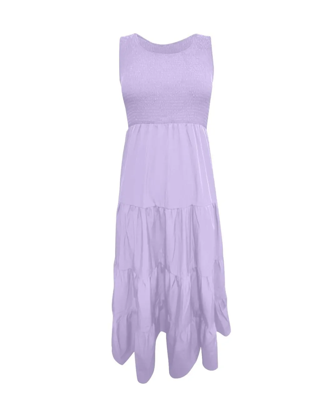 Tiered Smocked Wide Strap Dress, image 12