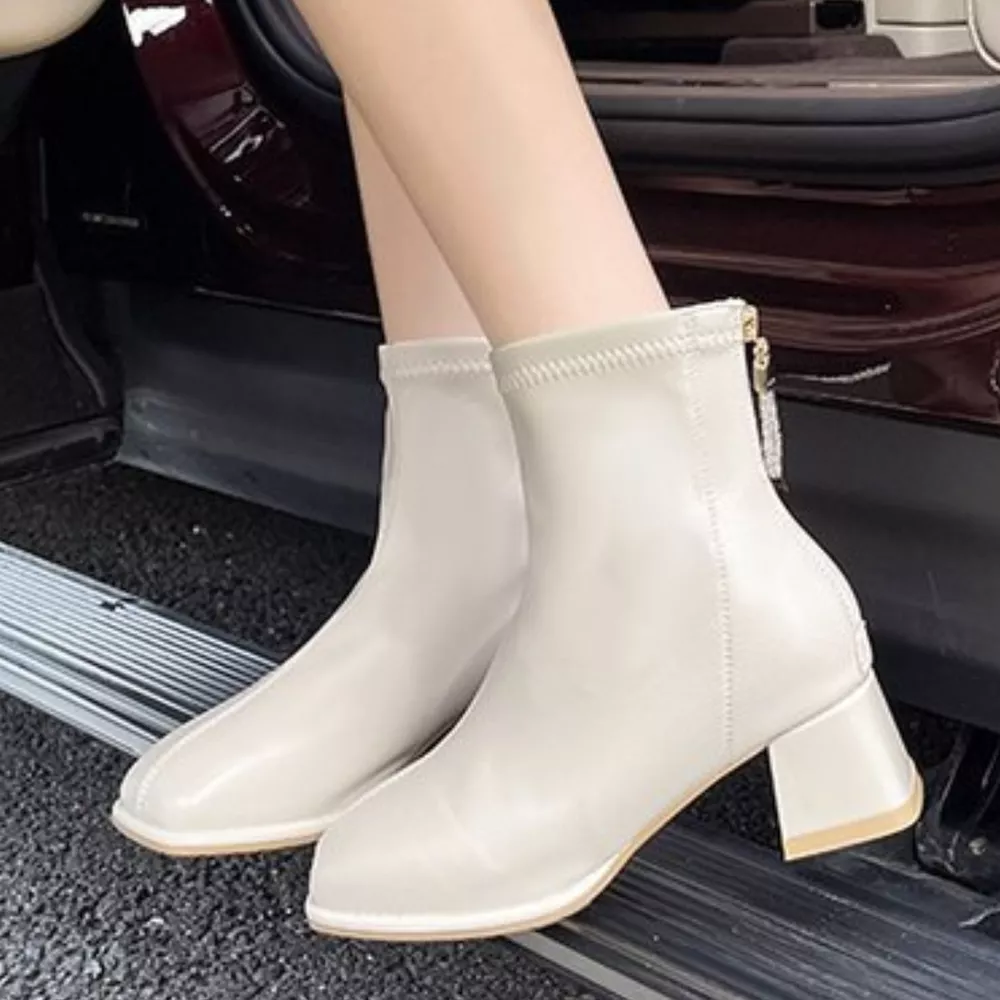 Square Toe Block Heels Boots, image 9