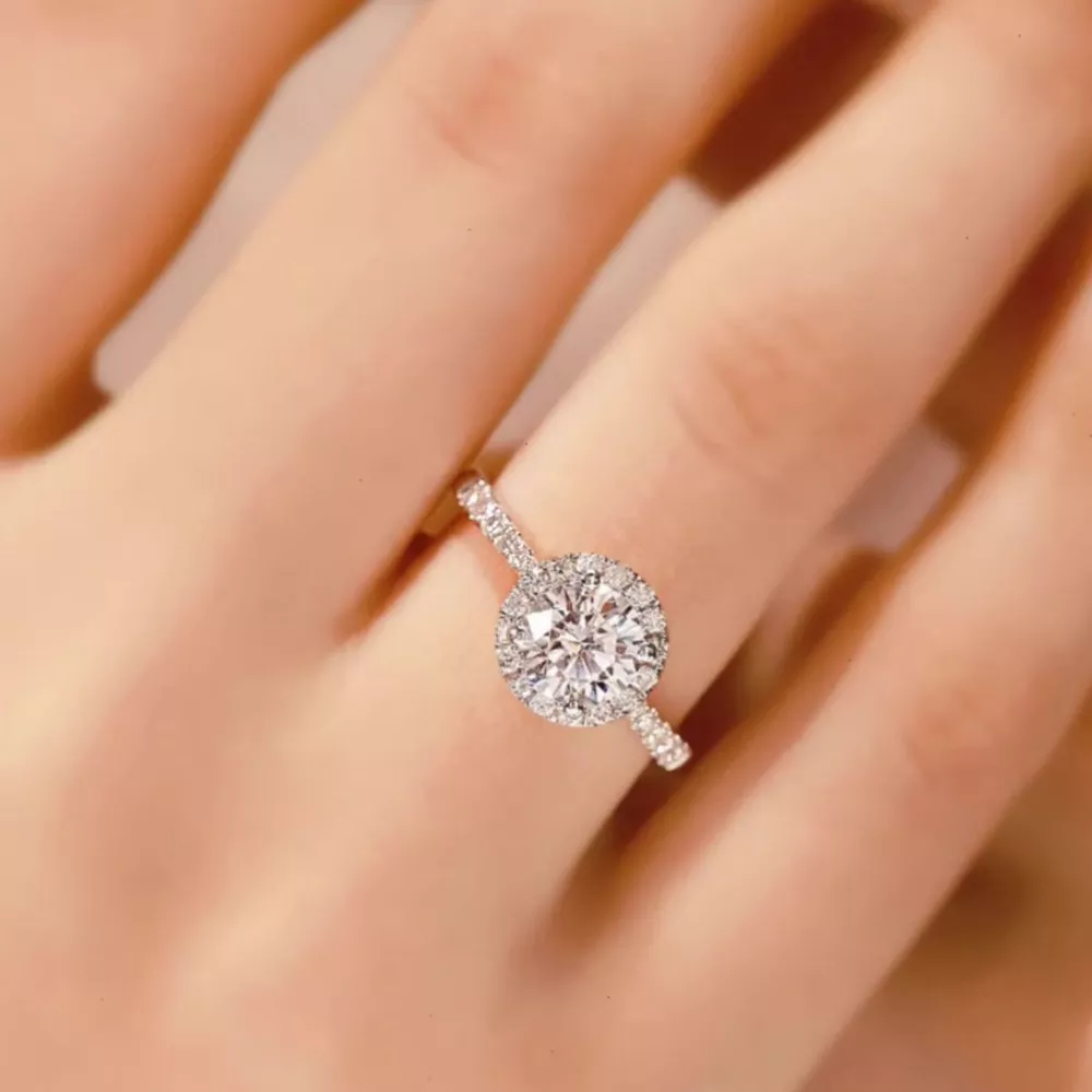 2 Carat Moissanite 925 Sterling Silver Ring, image 8