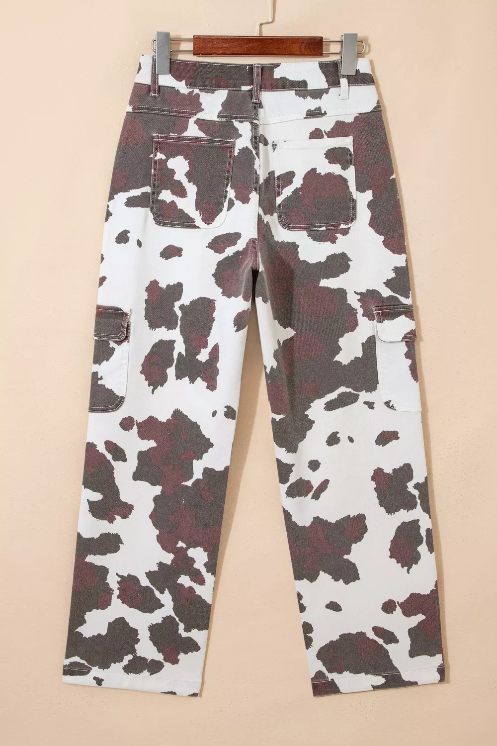 Cow Spots Printed Multi Pocketed Jeans, image 4