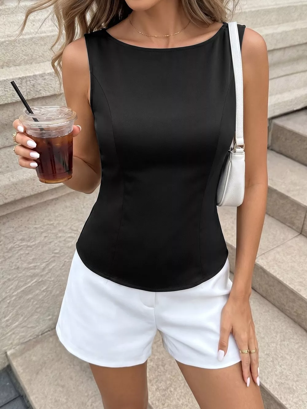 Cutout Back Sleeveless Top, image 6