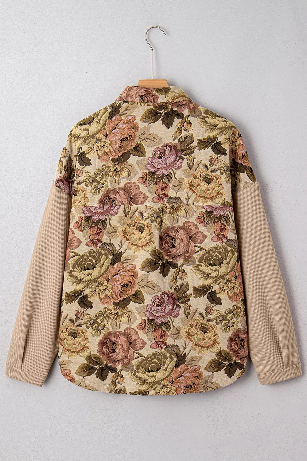 Floral Button Up Long Sleeve Shacket, image 7