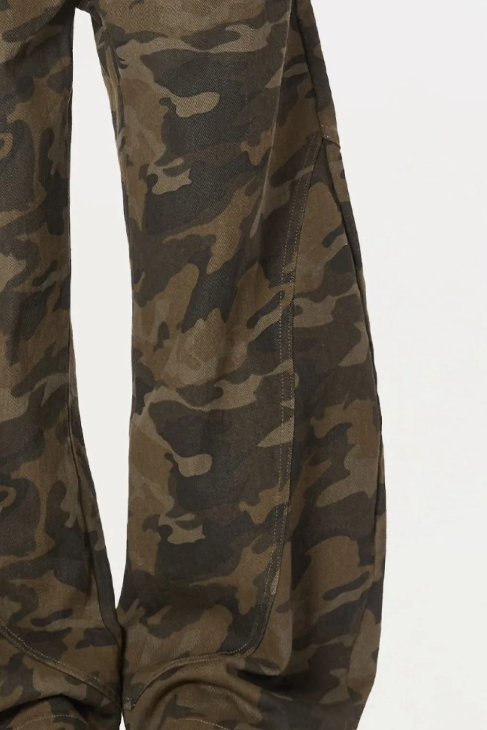 Men's Camouflage Wide-Leg Cargo Pants, image 2