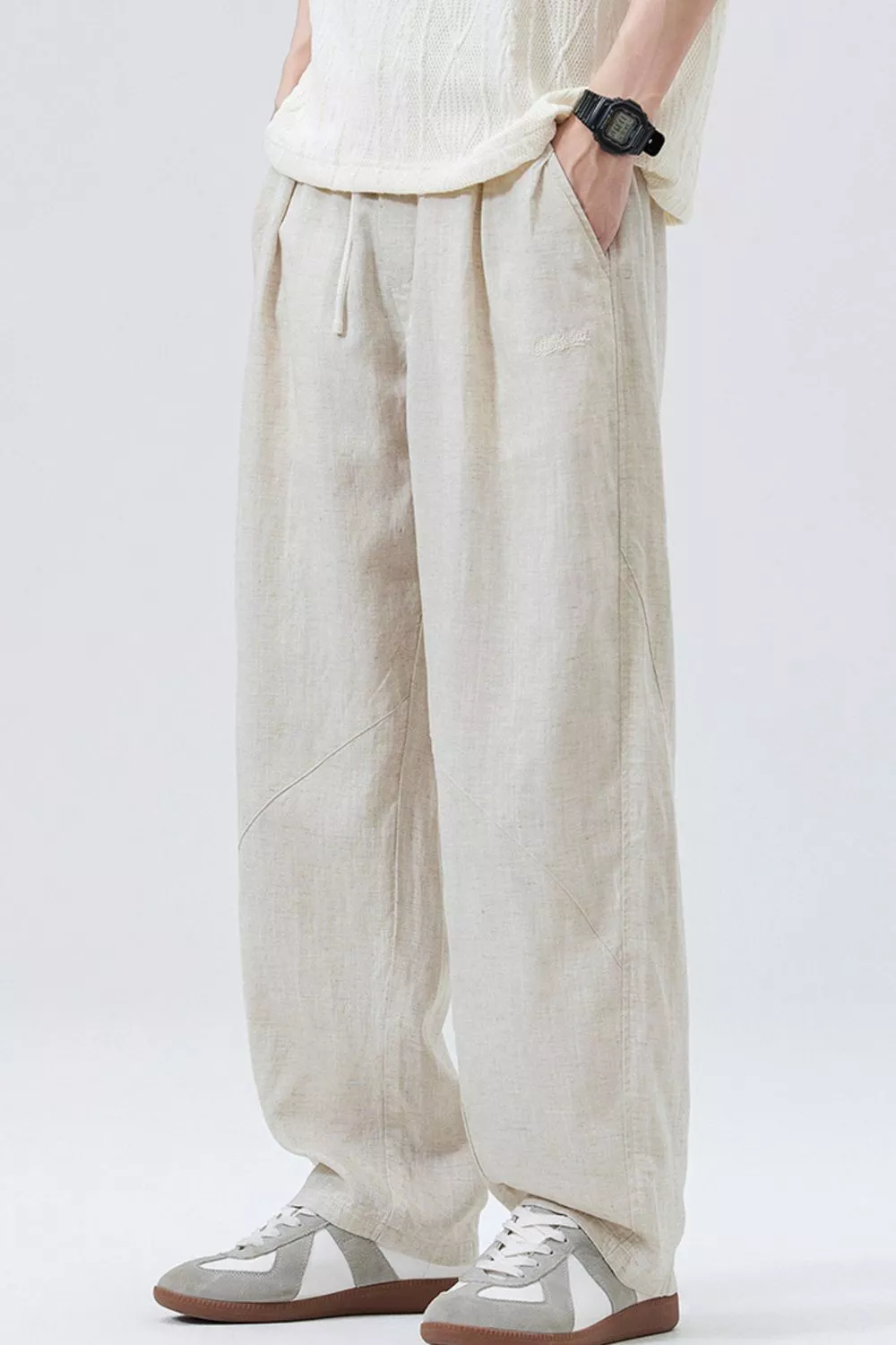 Men's Loose Fit Drawstring Casual Pants, image 5