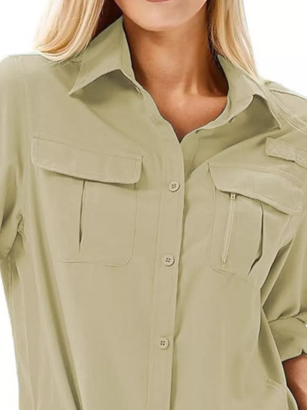 Full Size Roll-Up Sleeve Button Up Shirt Plus Size, image 3