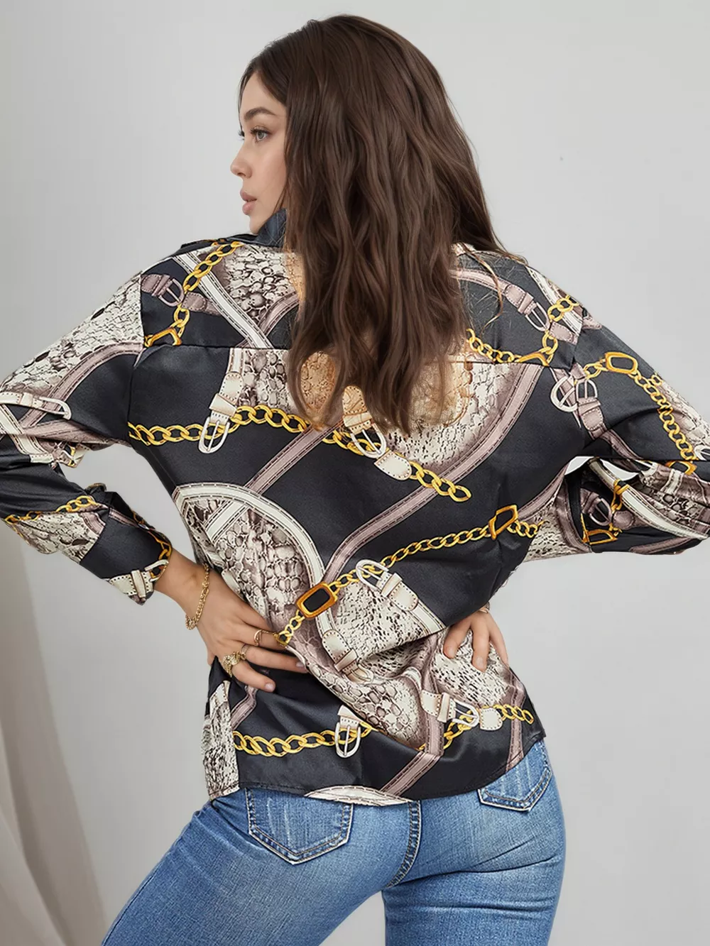 Printed Long Sleeve Shirt, image 5