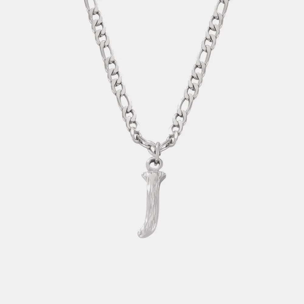 Titanium Steel Letter Pendant Necklace, image 10