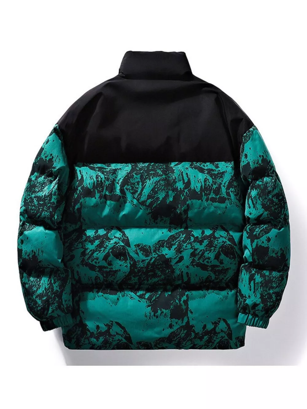 Men's Full Size Printed Padded Winter Coat Plus Size, image 2