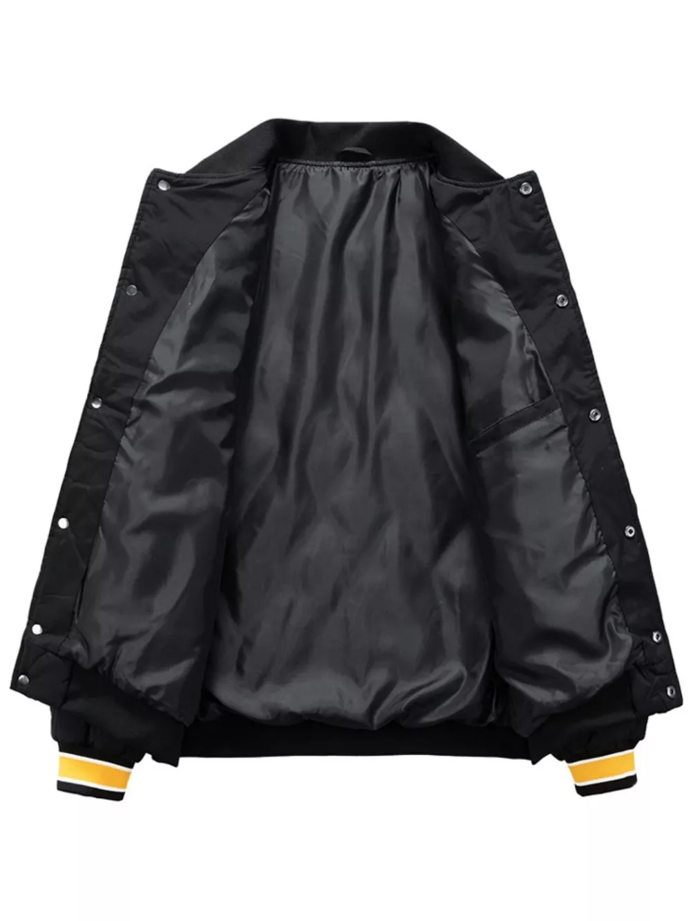 Men's Plus Size Quilted Padded Snap Down Jacket, image 4