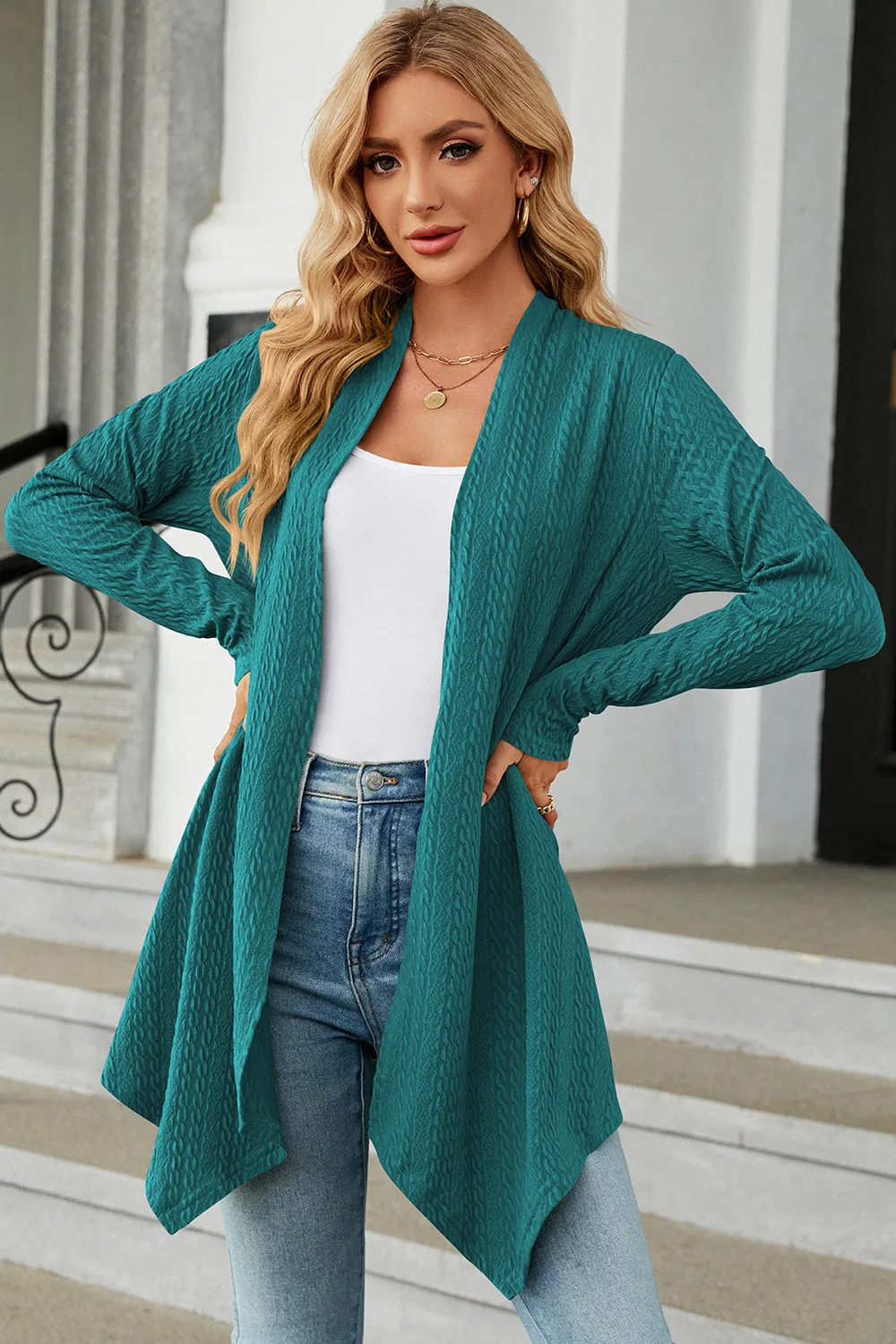 Open Front Long Sleeve Cardigan, image 10