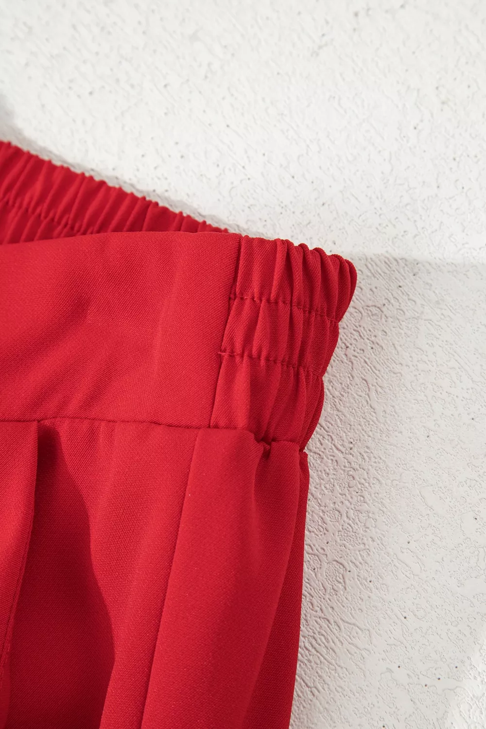 Pleated Detail Pull On High Elastic Waist Loose Straight Pants, image 6