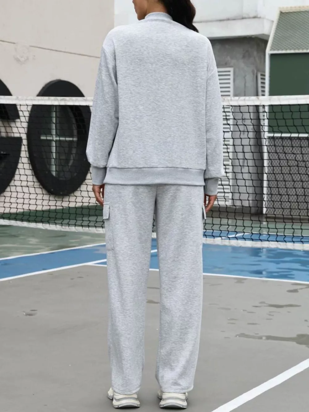 Dropped Shoulder Sweatshirt and Pants Set, image 5