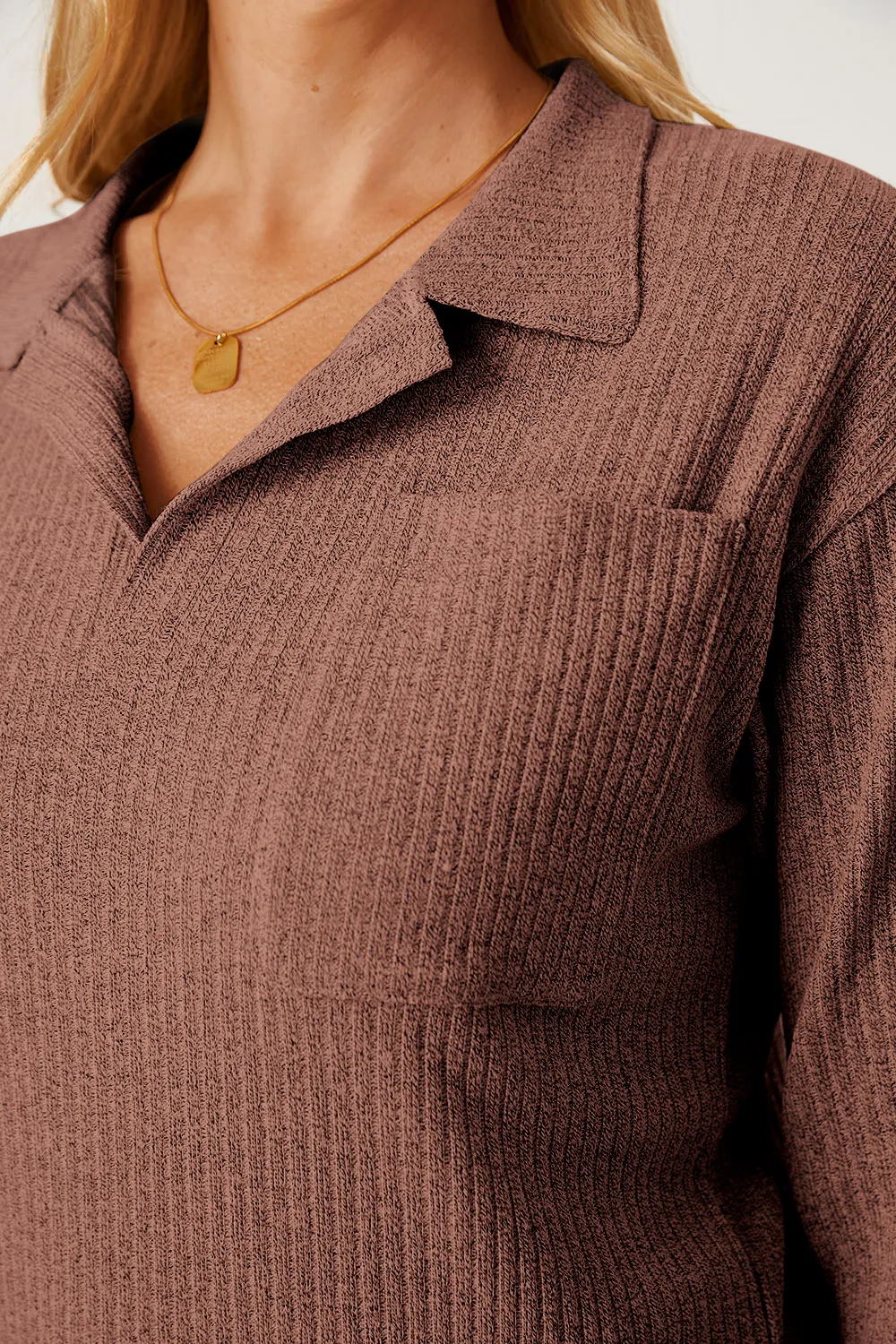 Collared Neck Dropped Shoulder T-Shirt, image 15